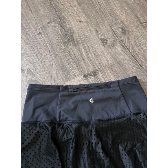 Athleta Women Pull On Legging Skirt Pants Polyester Black Size M A-Game 2 in 1 - Picture 5 of 5